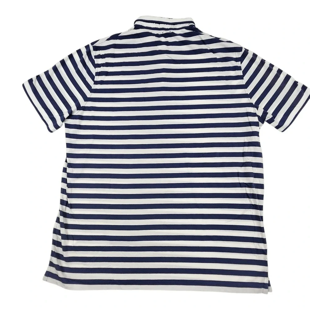 NWT Polo Ralph Lauren Striped Polo Shirt XL Blue Classic Fit Pocket Tee